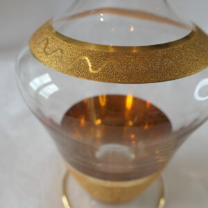 ancienne carafe verre doré