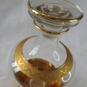 ancienne carafe verre doré