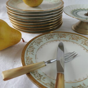 10 assiettes à dessert porteron limoges