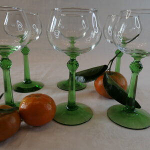 6 verres à pied vin d'alsace