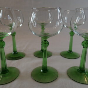 6 verres à pied vin d'alsace