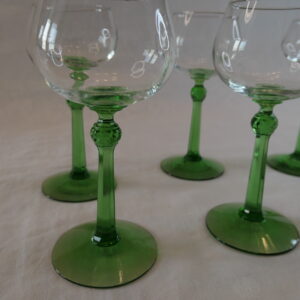 6 verres à pied vin d'alsace