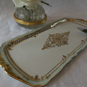 plat à cake porcelaine d'art ld limoges