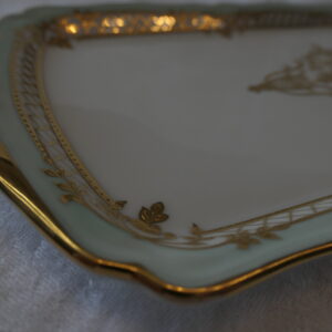 plat à cake porcelaine d'art ld limoges