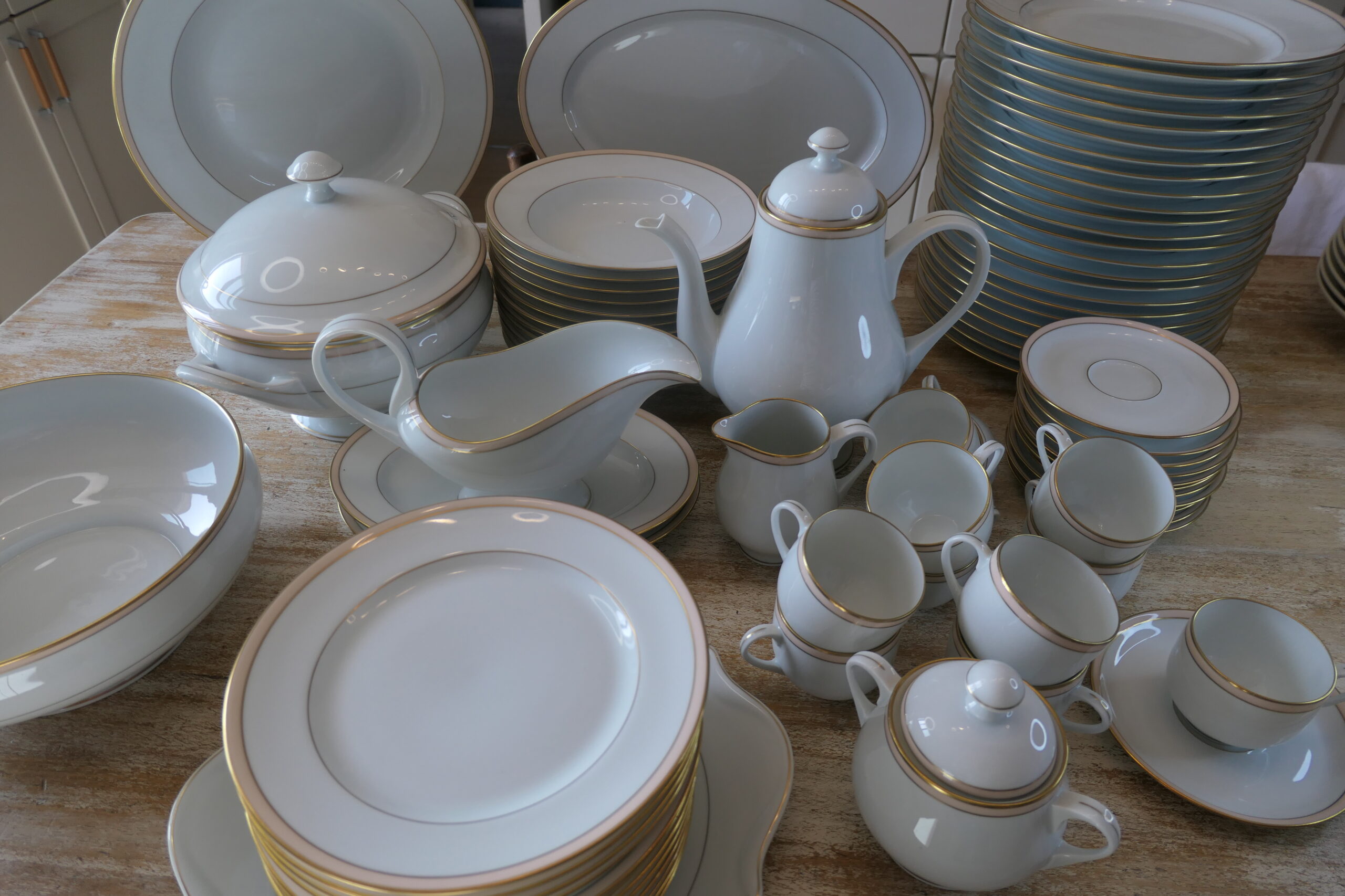 Service De Table En Porcelaine Blanche ECHTWERK - 30 Pièces Pour 6 Personnes - Classique, Lave-vaisselle Et Micro-ondes