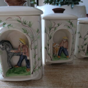 3 pots à épice faïence