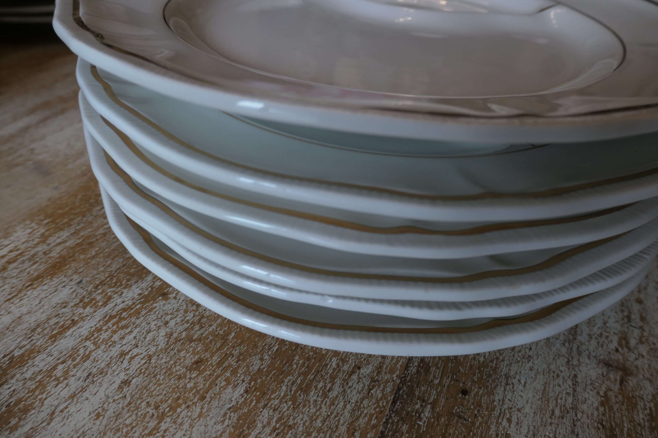 Assiettes et plat - L'Hirondelle décor asperges - Arts de la table